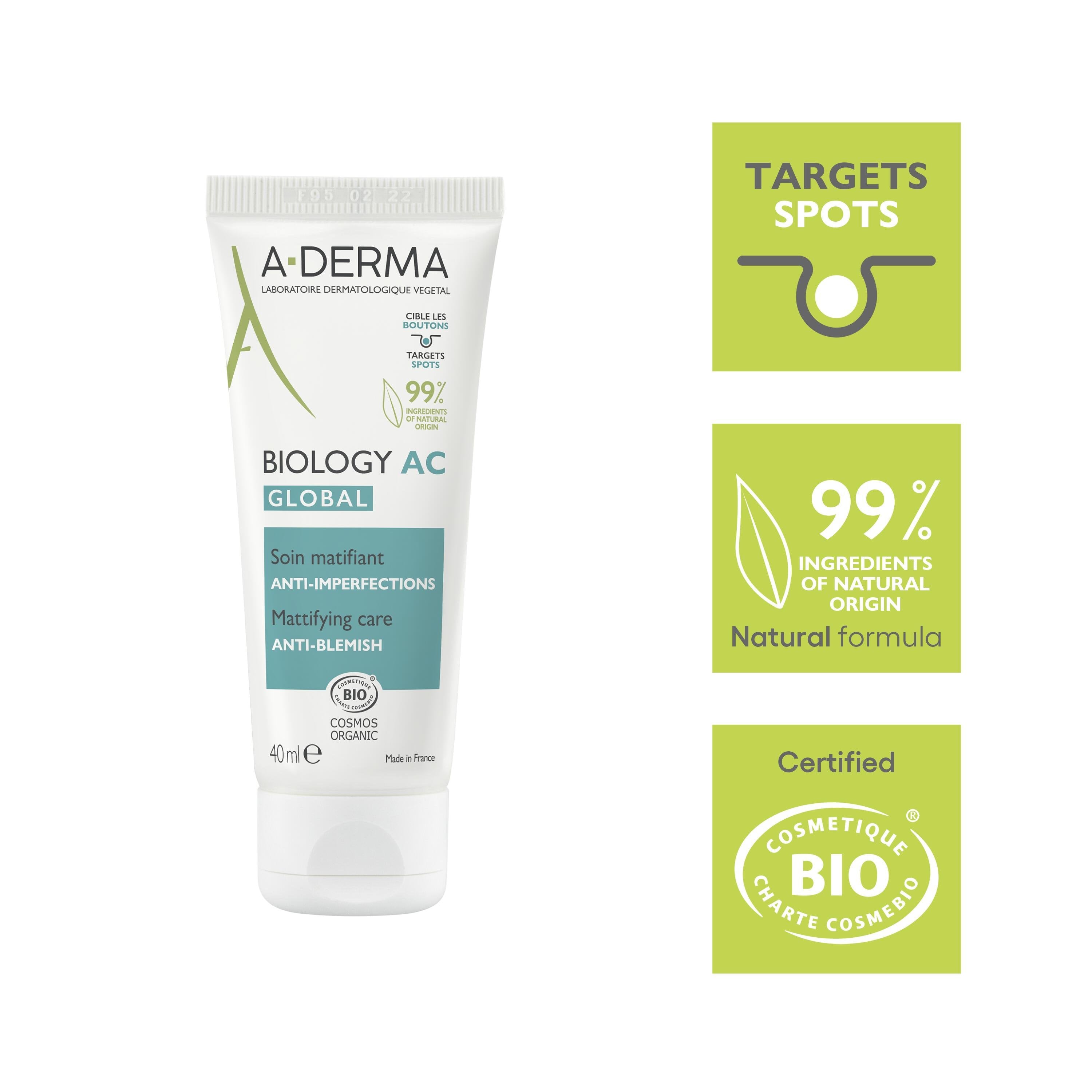 A-Derma Biology AC Global Anti-Blemish Mattifying Care 40ml (1.35floz) 2
