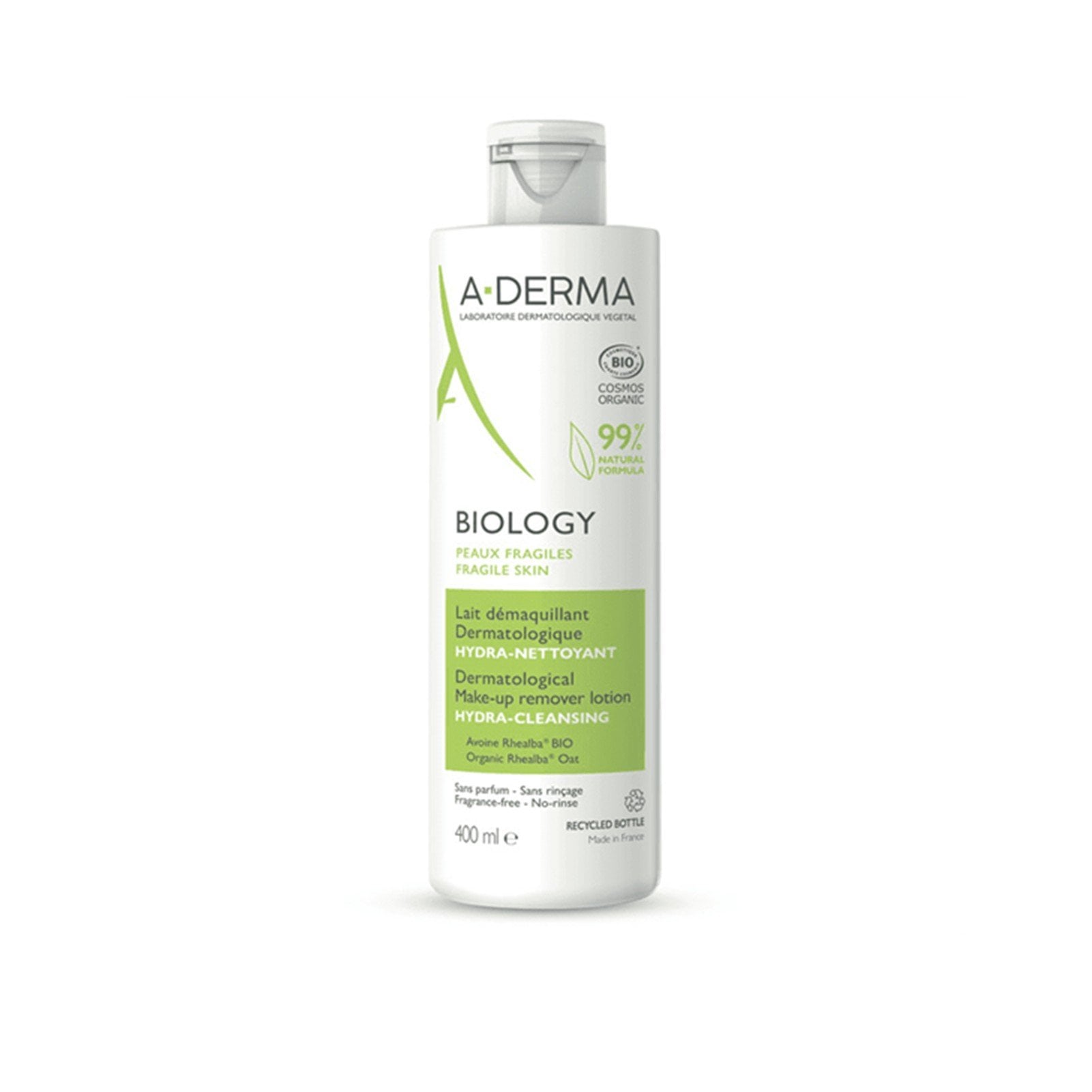A-Derma Biology Makeup Remover Lotion Hydra-Cleansing 400ml (13.53floz) 1