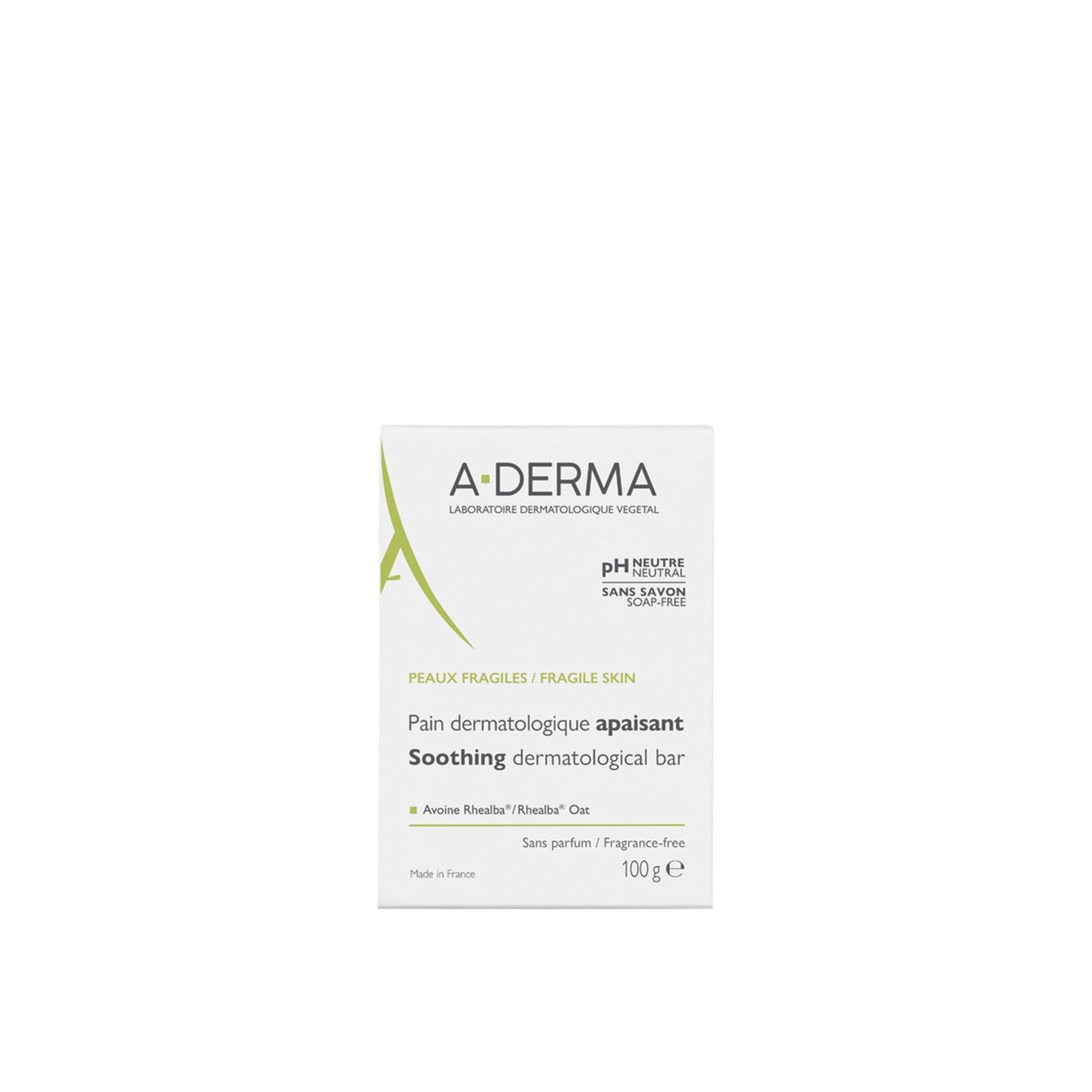 A-Derma Dermatological Soothing Cleansing Bar Fragrance-Free 100g (3.53oz) 1