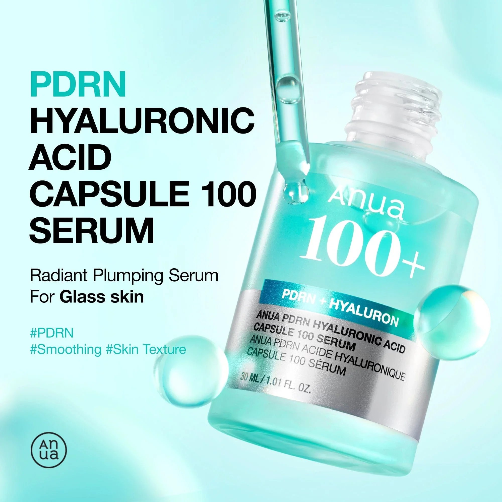 Anua PDRN Hyaluronic Acid Capsule 100 Serum 30ml (1.01floz) USA