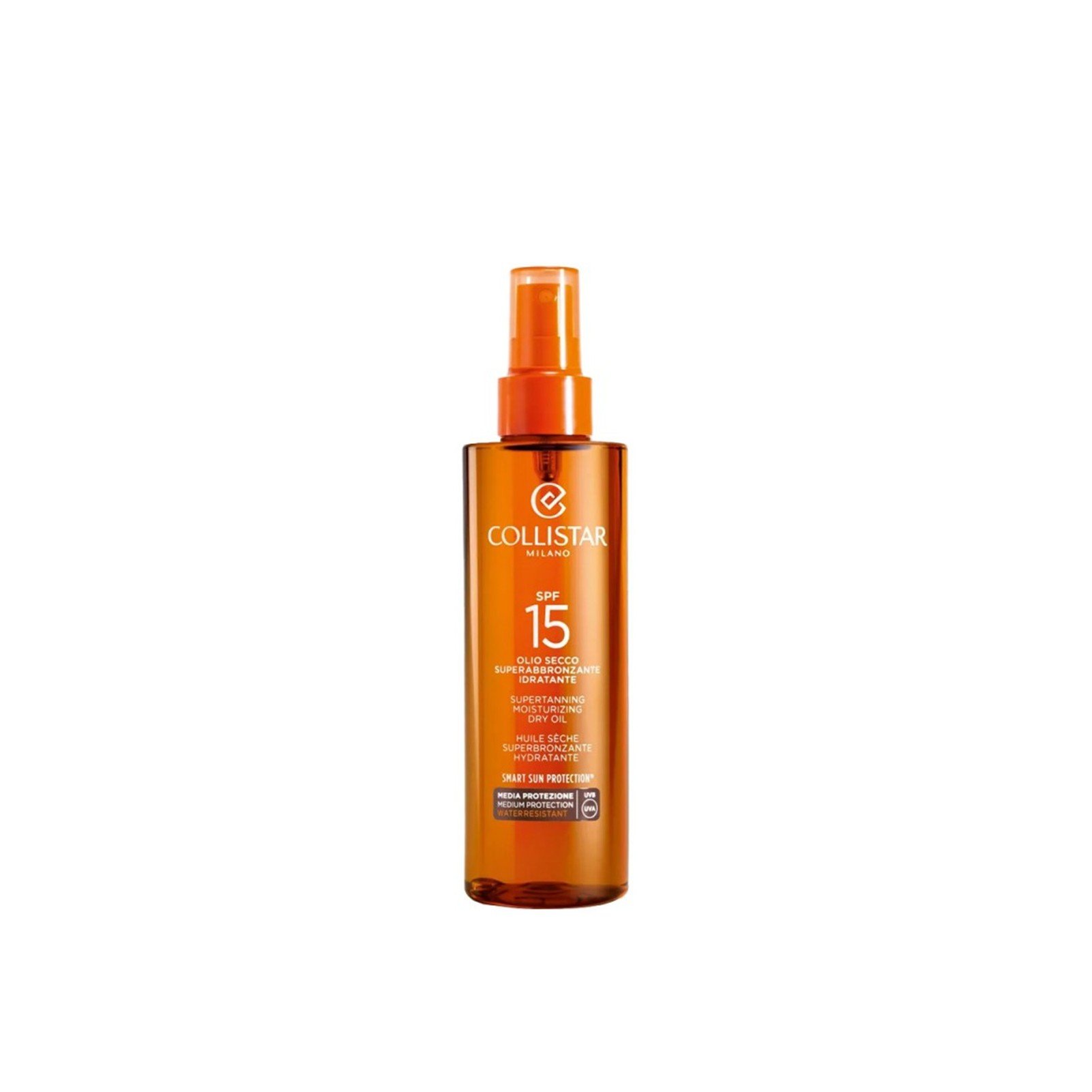 Collistar Supertanning Feuchtigkeitsspendendes Trockenöl SPF15 200ml — product photo