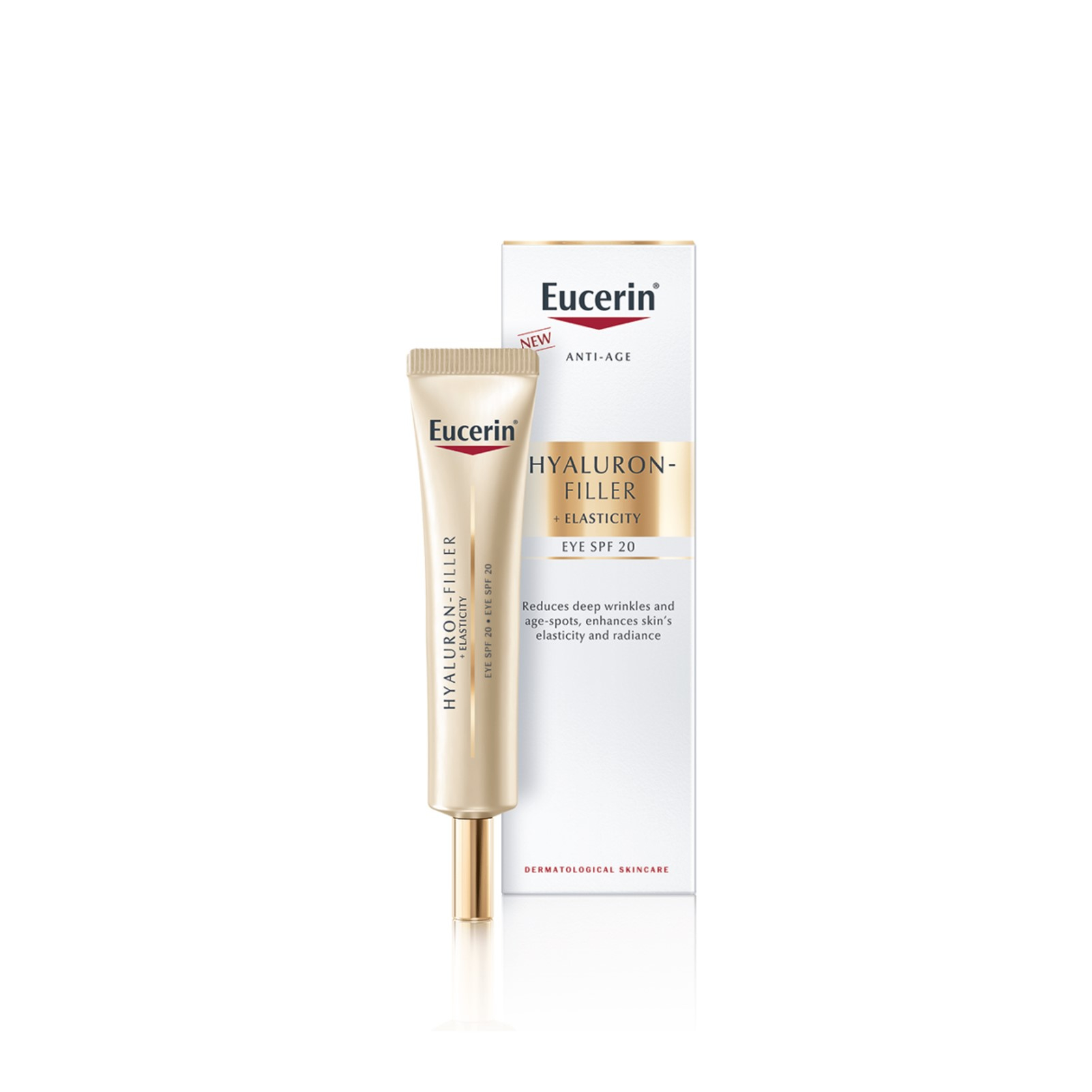Eucerin Hyaluron-Filler + Elasticity Augencreme SPF20 Anti-Aging 15ml — Produktbild