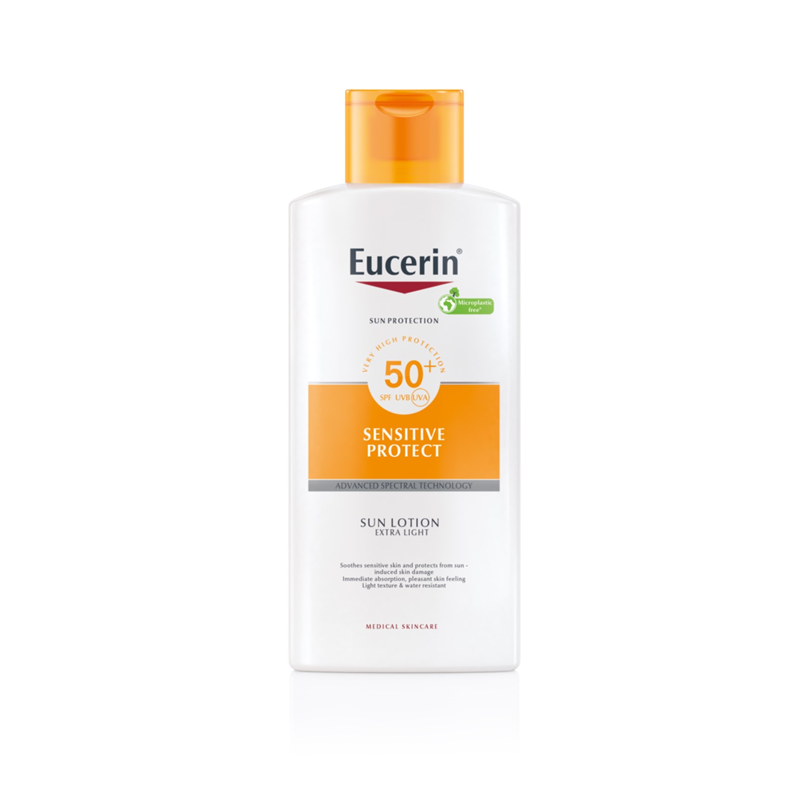 Eucerin Sun Sensitive Protect Sonnenlotion Extra Leicht Sonnenschutz LSF50+ 400ml — product photo