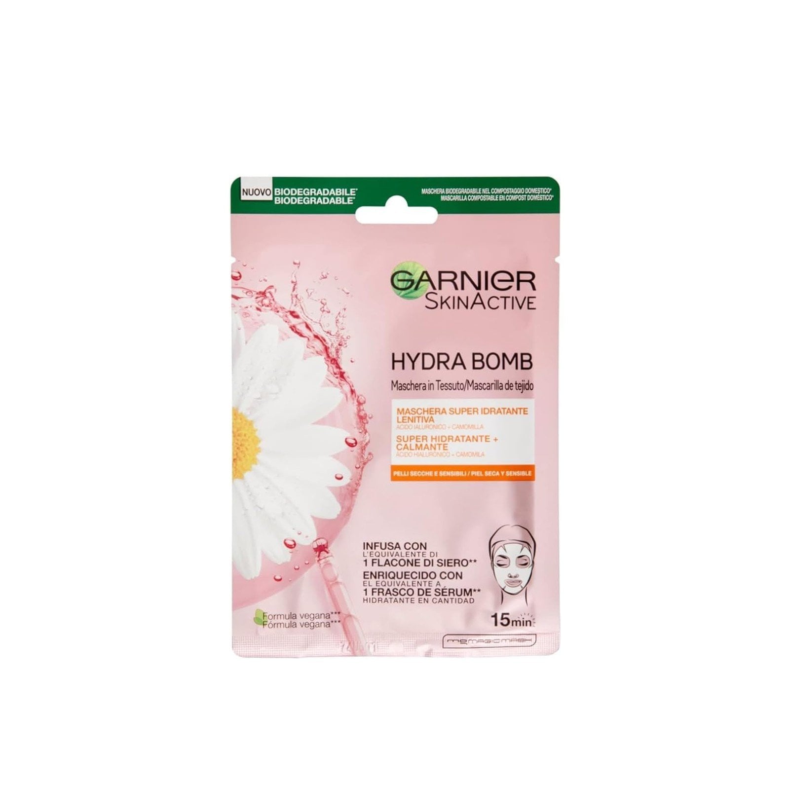 Garnier Skin Active Feuchtigkeitsbombe Tuchmaske Kamille 32g — product photo