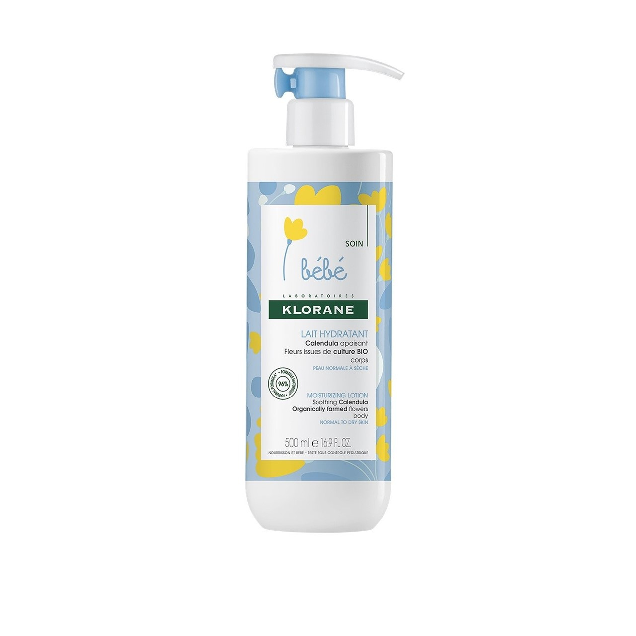Klorane Baby Feuchtigkeitsspendende Lotion 500ml — Produktbild