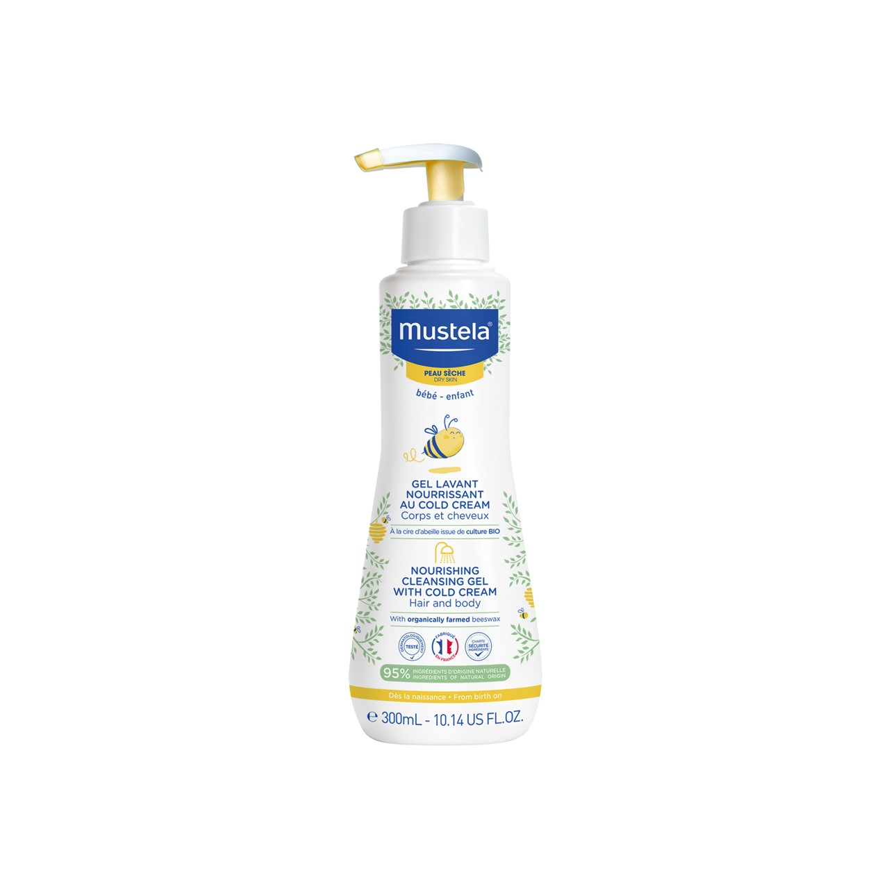 Mustela Mustela Baby Nährendes Reinigungsgel für trockene Haut mit Cold Cream 300ml