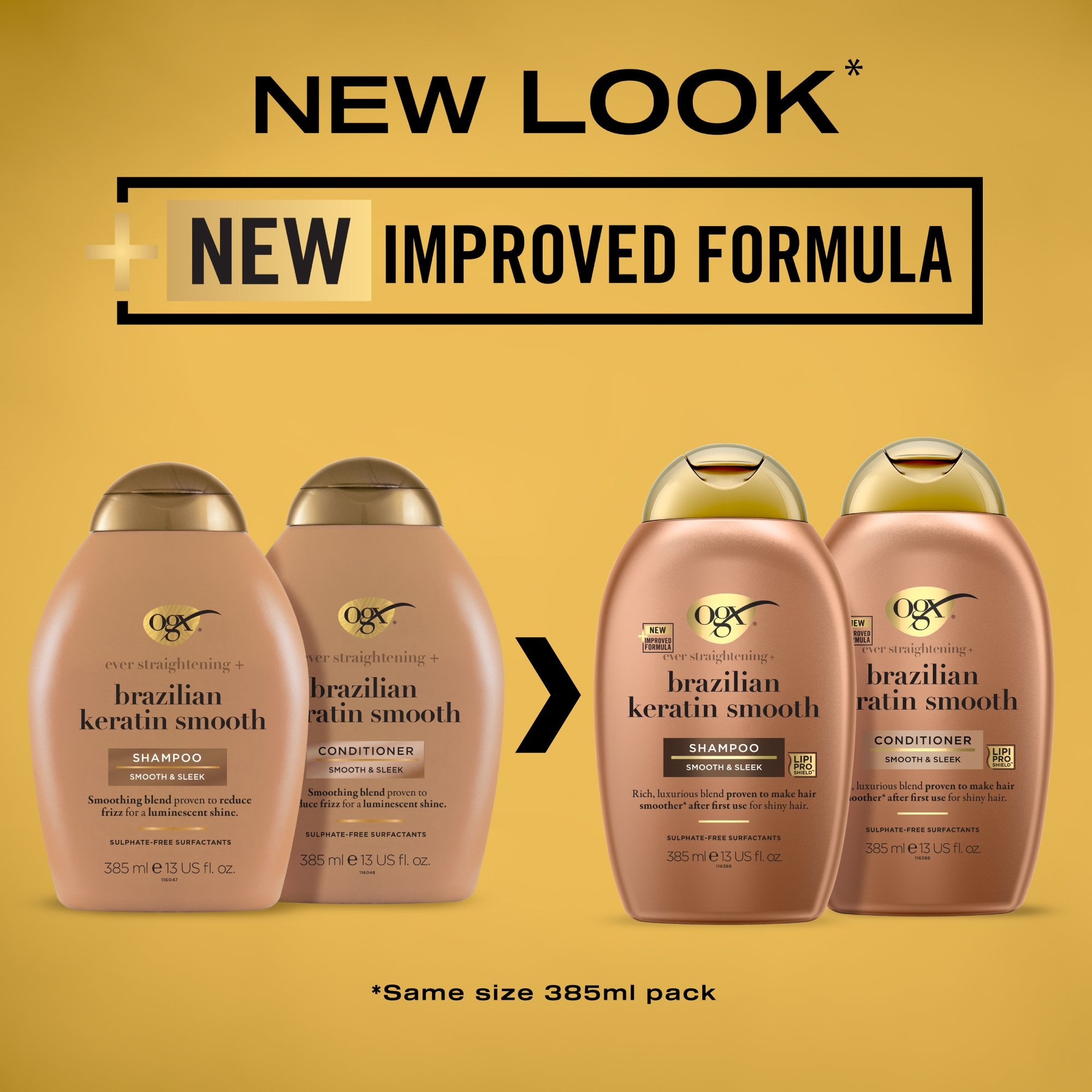 OGX Ever Straightening Brazilian Keratin Smooth Shampoo 385ml