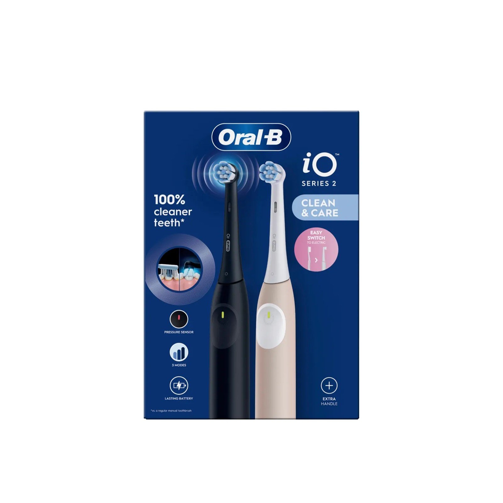 Oral-B iO™ Series 2 Clean & Care Duo Night Black and Calm Pink Electric  Toothbrush USA