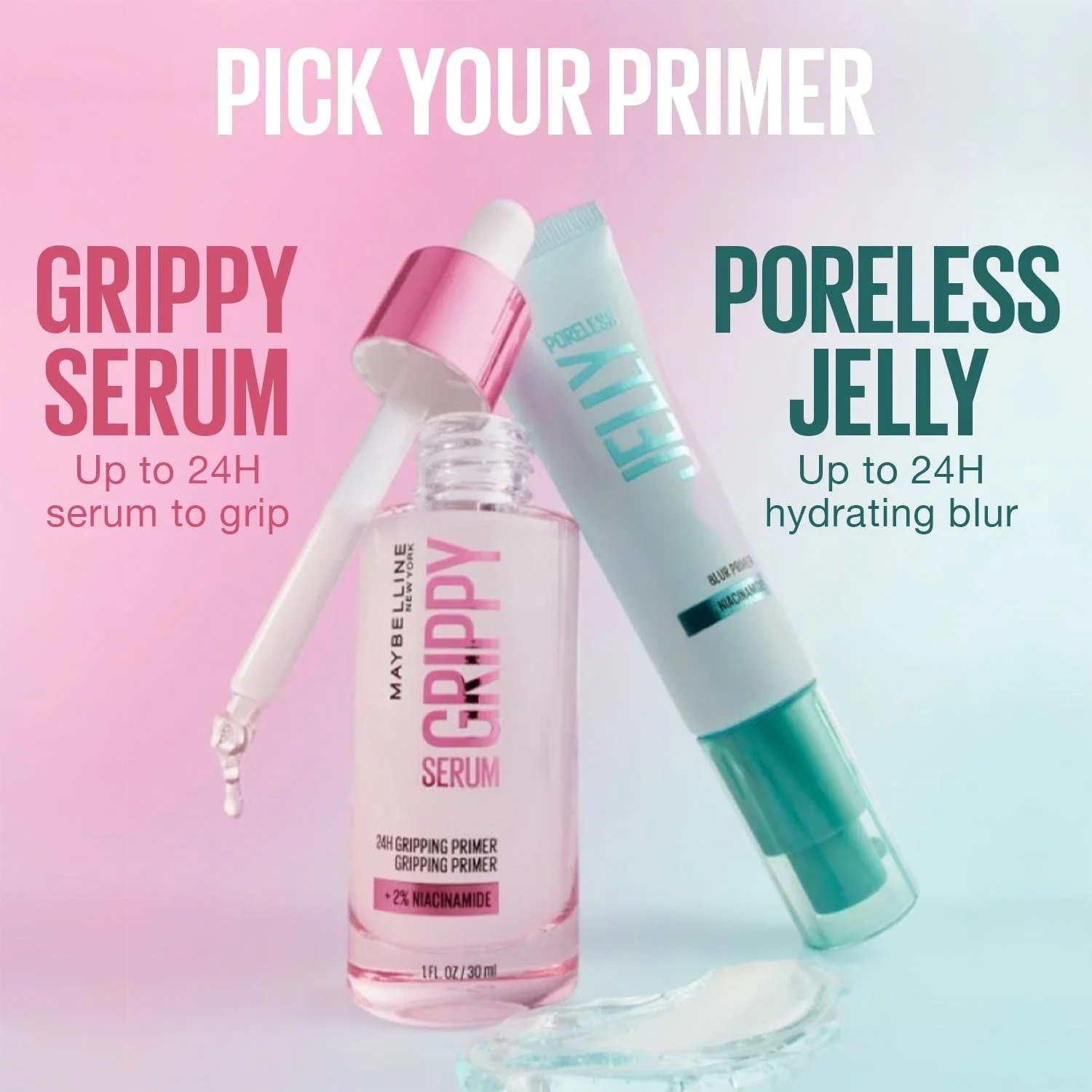 Maybelline Grippy Sérum Primer Hidratante de Aderência 24h 30Ml Brasil