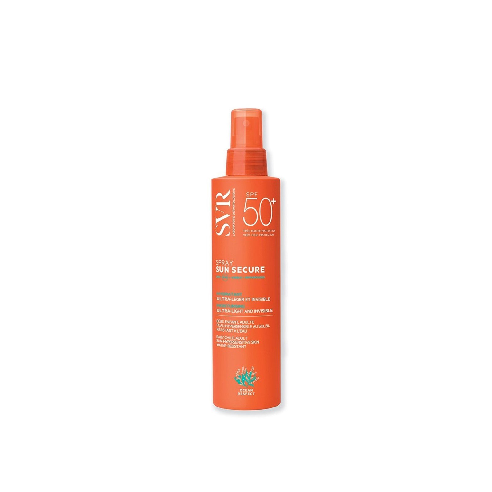 SVR Sun Secure Feuchtigkeitsspendender Milchiger Sprühnebel SPF50+ Sonnenschutz 200ml — Produktbild