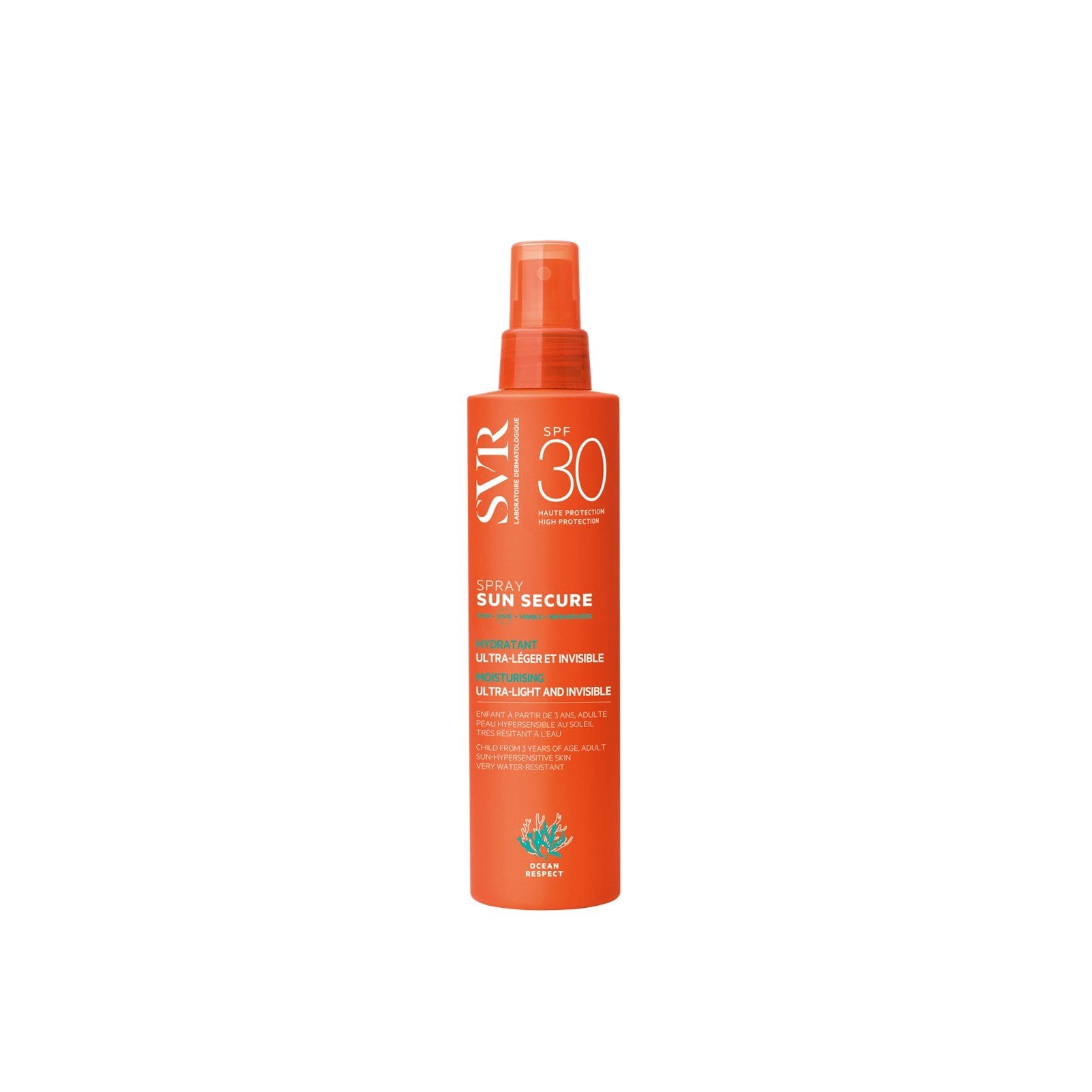SVR Sun Secure Ultraleichtes und unsichtbares feuchtigkeitsspendendes Spray SPF30 200ml — Produktbild