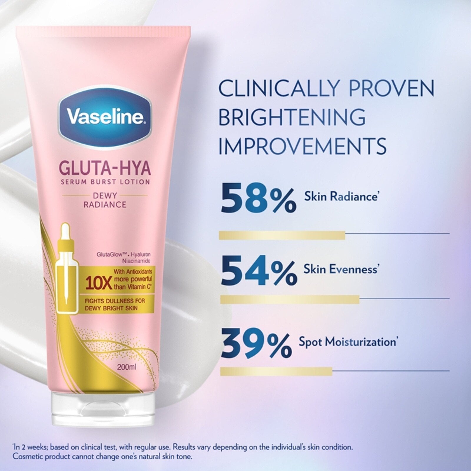 Vaseline Gluta-Hya Dewy Radiance Serum Burst Lotion 75Ml Brasil