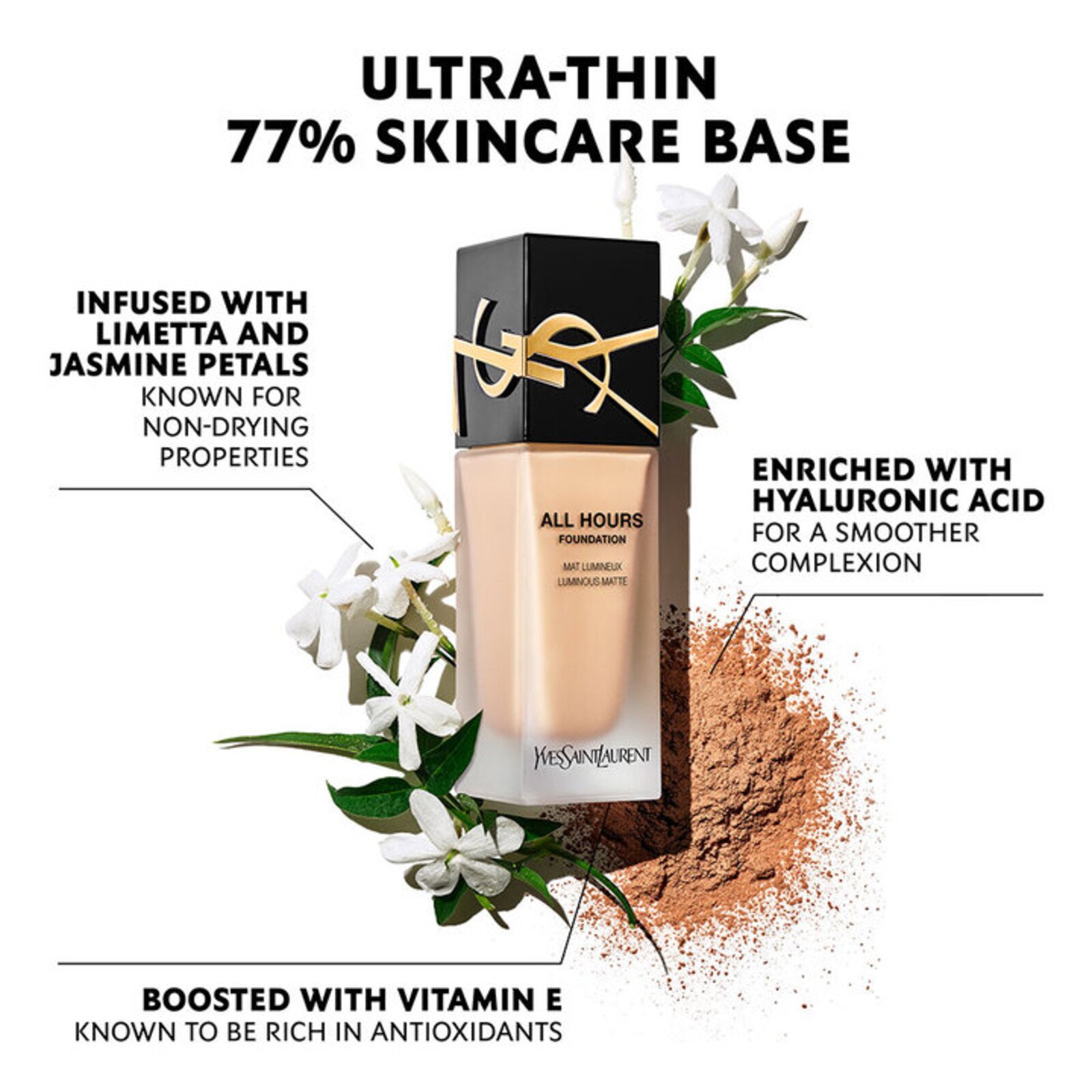Yves Saint Laurent All Hours Foundation Luminous Matte SPF39 MN7