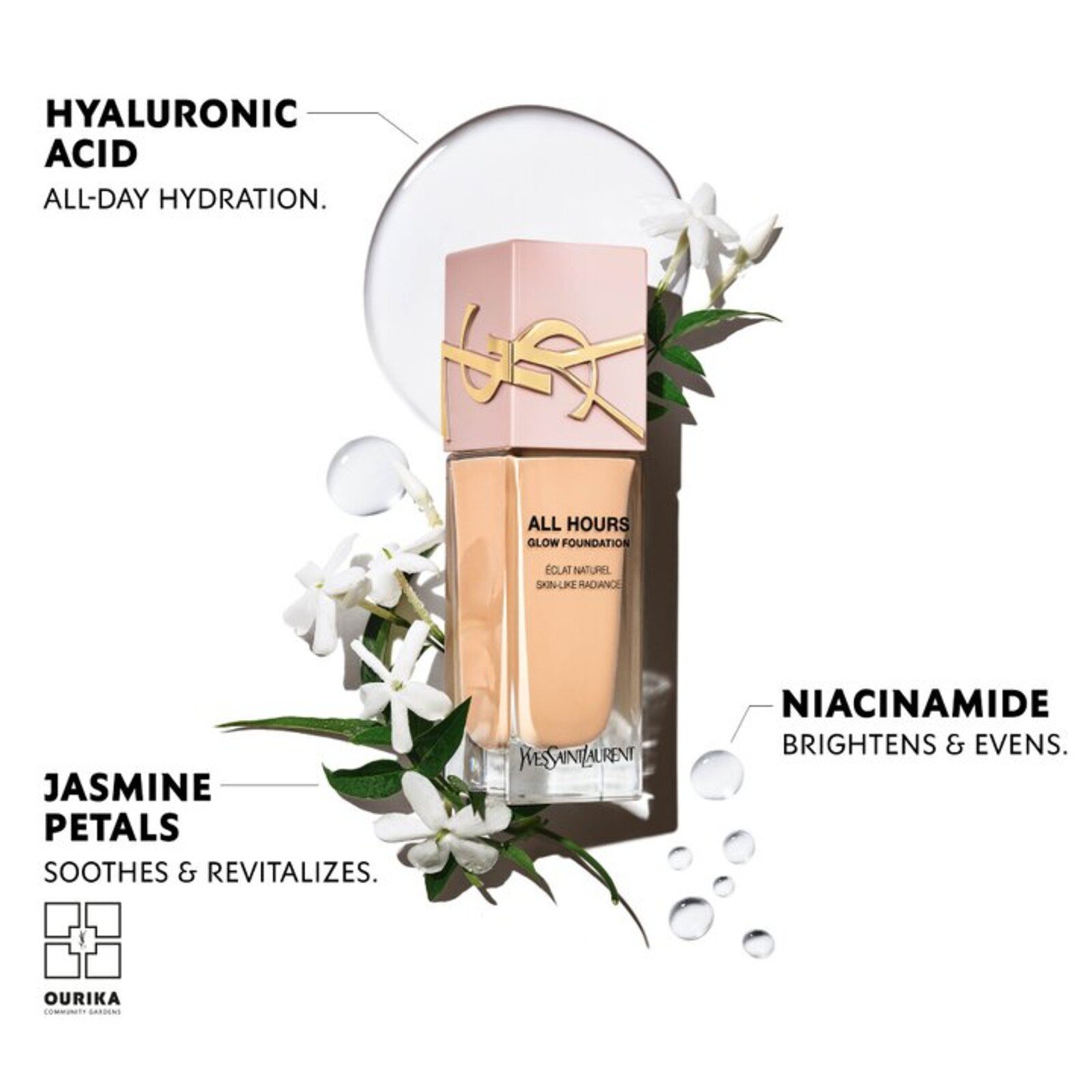 Yves Saint Laurent All Hours Glow Foundation LN8 25ml (0.84floz) USA