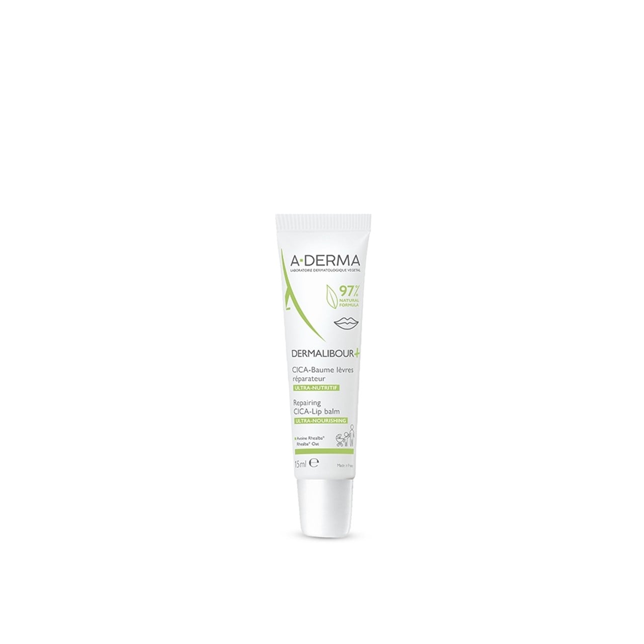 A-Derma Dermalibour+ Repairing CICA-Lip Balm 15ml (0.51floz) 2