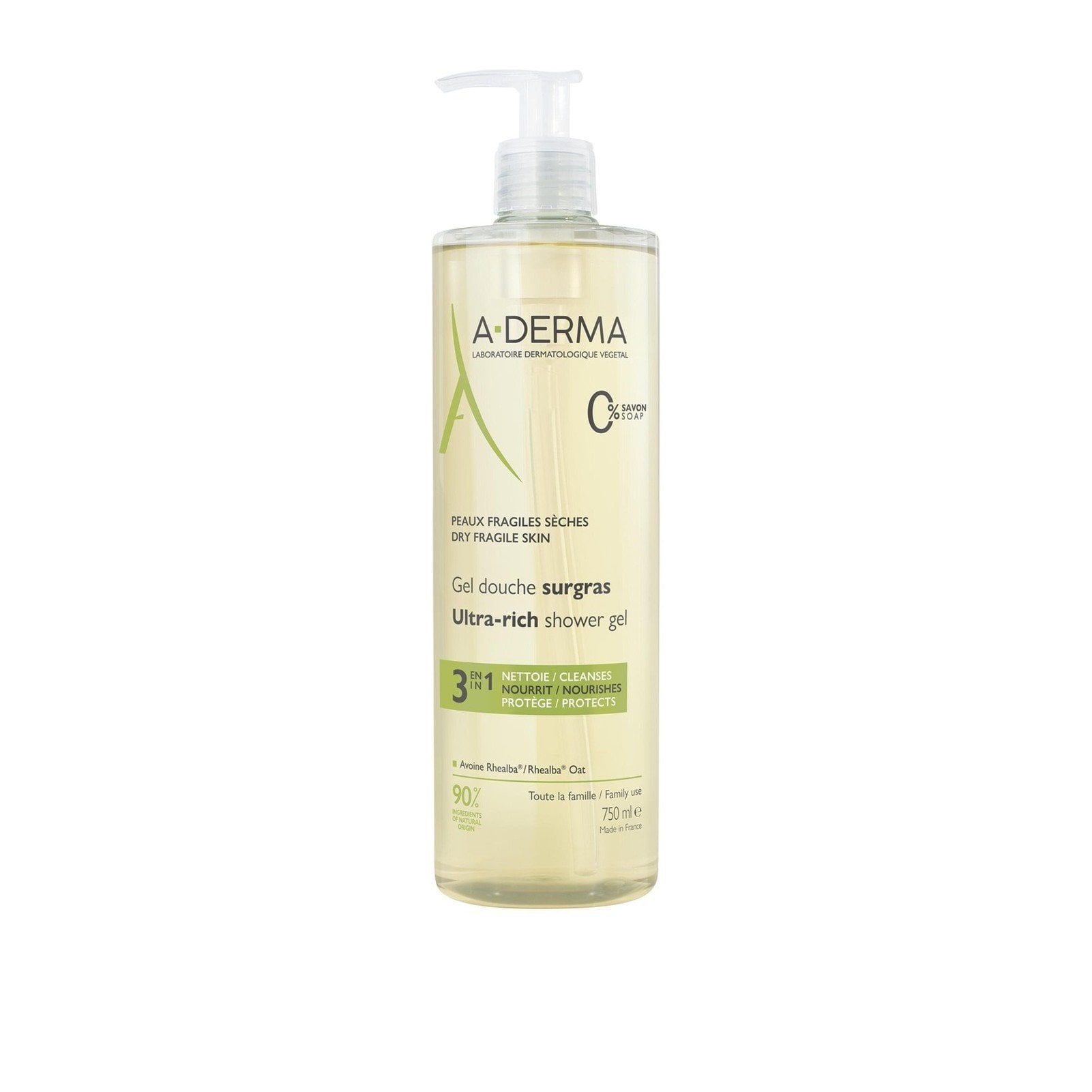 A-Derma Shower Gel Ultra-Rich 750ml (25.36floz) 2