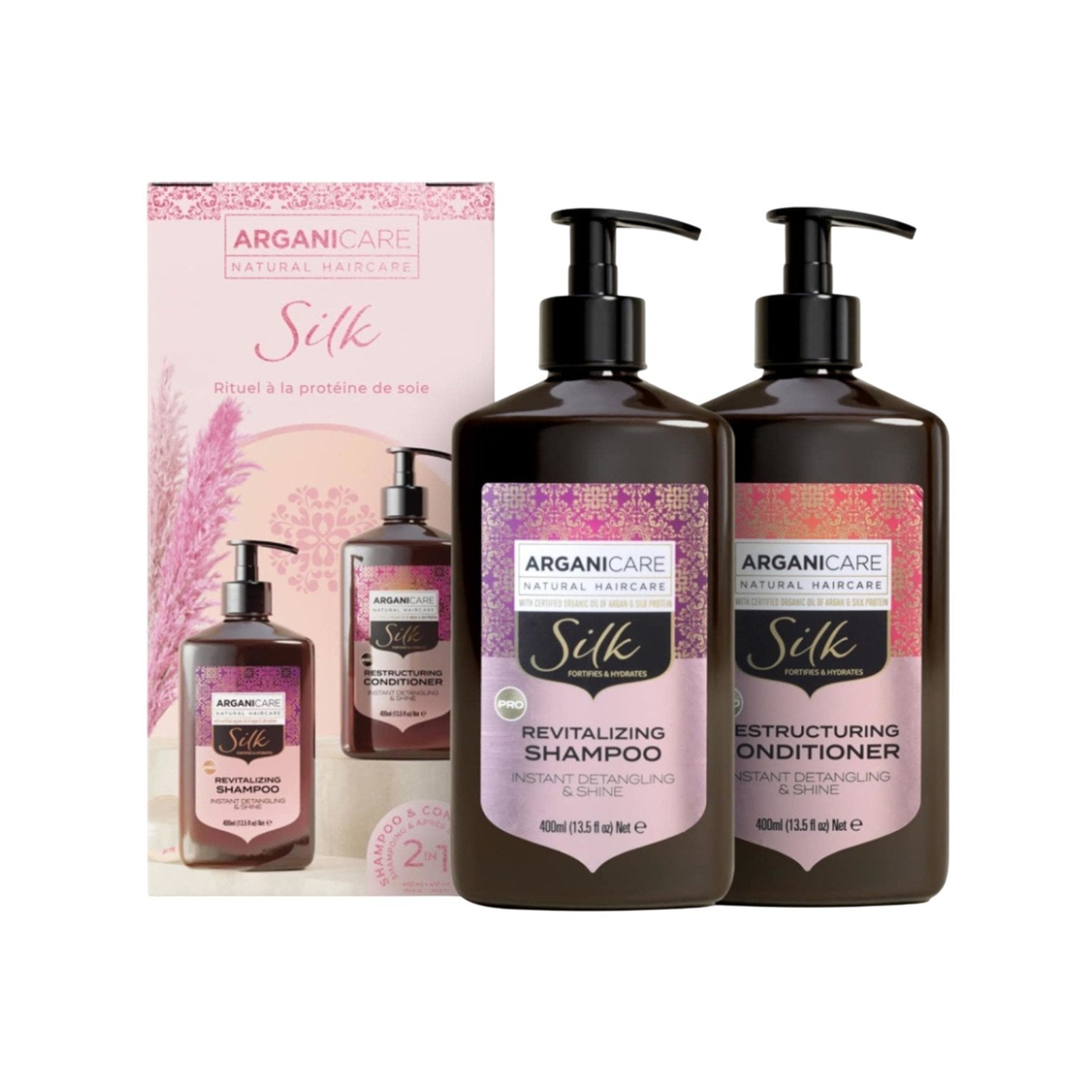 Arganicare Silk Ritual Duo Box (13.5floz x2) USA