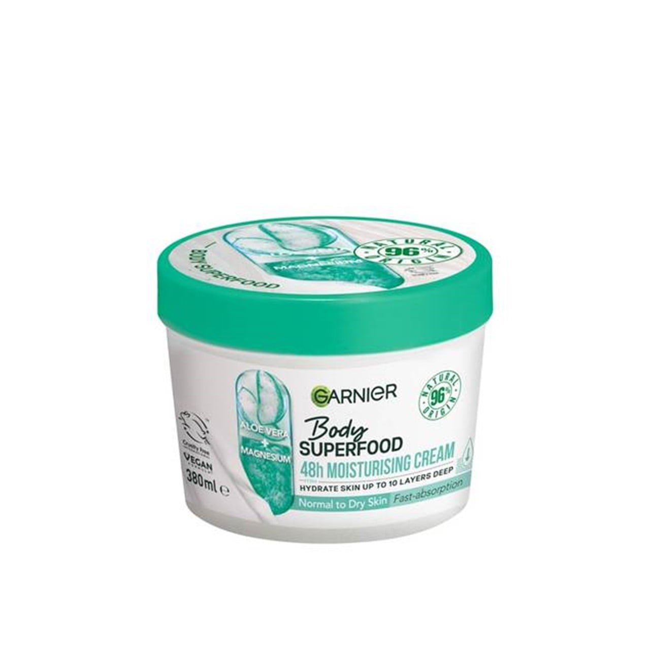 Garnier Body Superfood 48h Moisturizing Cream Aloe Vera 380ml (12.8floz)