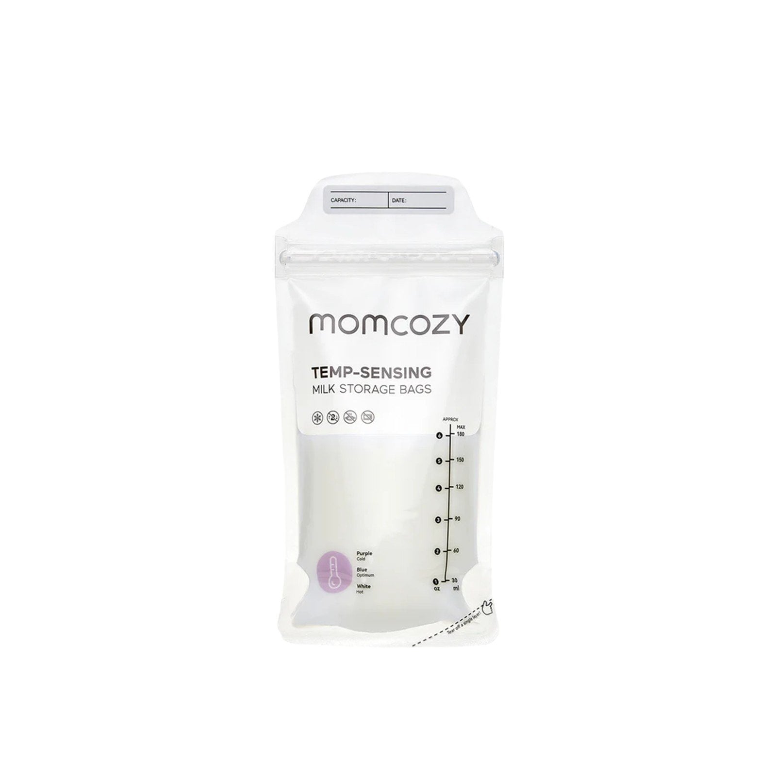 Momcozy TEMP-Sensing Breast Milk Storage Bags 180ml x50 Canada