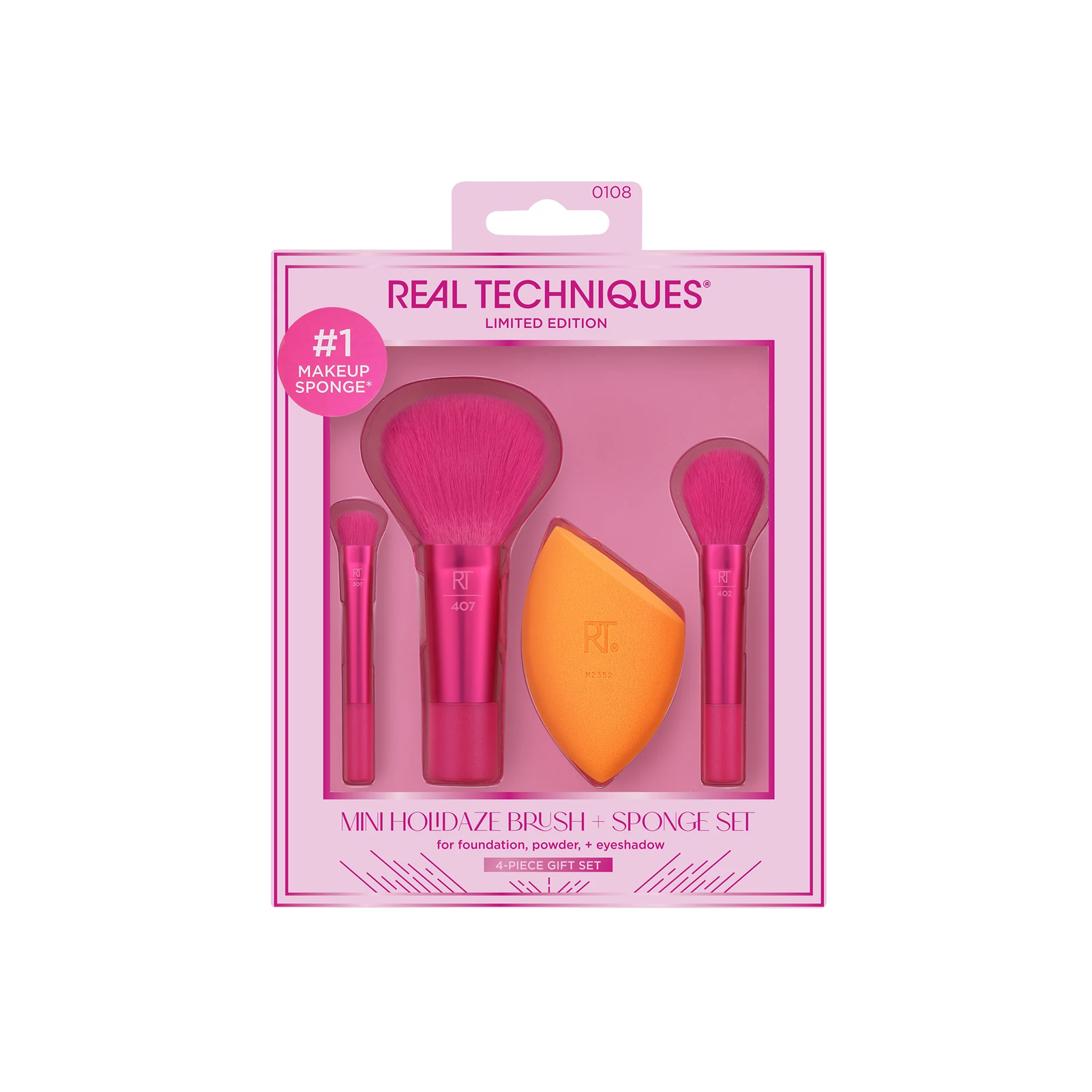 Real Techniques Mini Holidaze Brush + Sponge Set USA