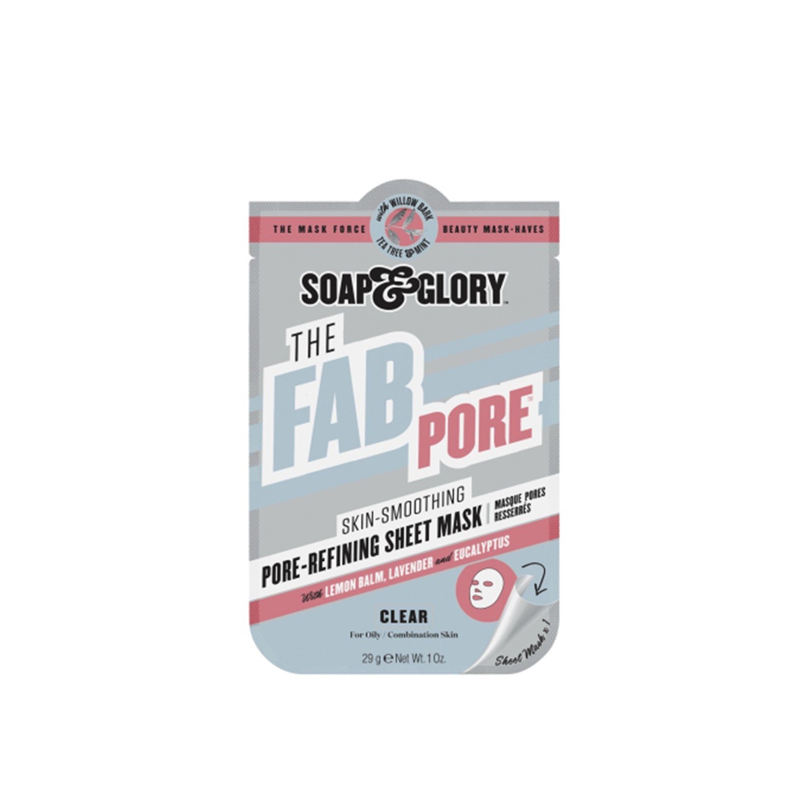 soap and glory pore refining mask packaging for oily skin
