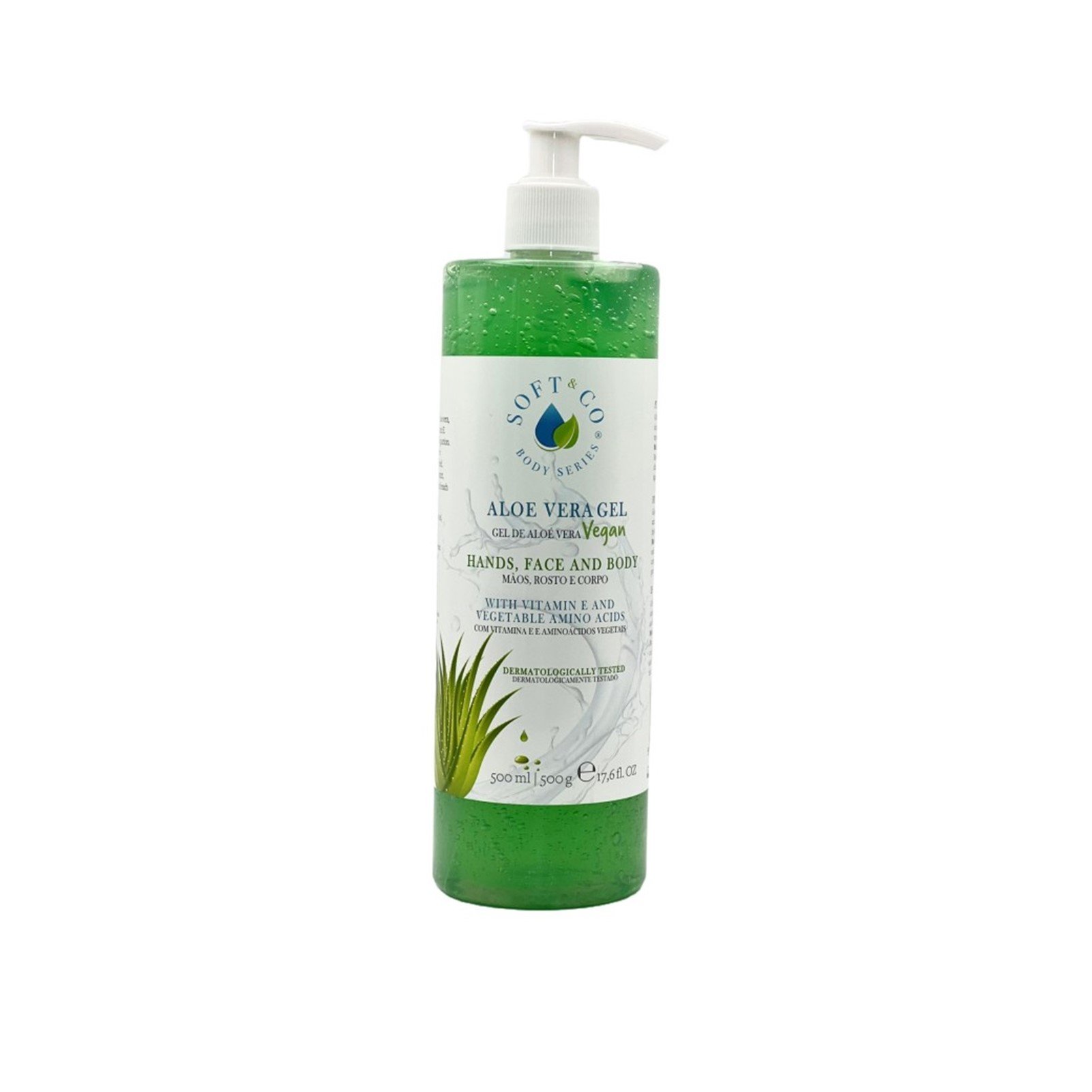 Soft & Co Aloe Vera Gel 500ml (17.6floz) USA