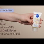 Nivea Cellular Luminous630 Anti-Dark Spots Hand Cream SPF15 Texture | Care to Beauty