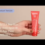 APIVITA Bee Sun Safe Anti-Spot & Anti-Age Face Cream SPF50 Texture | Care to Beauty