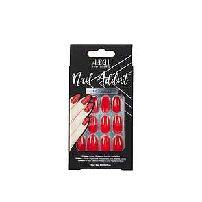 Ardell Nail Addict Colored Artificial Nails Cherry Red x24