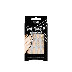Ardell Nail Addict Premium Artificial Nails Nude Jeweled x24