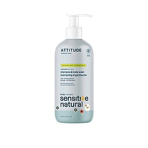 ATTITUDE Baby Sensitive Natural Shampoo & Body Wash Unscented 473ml