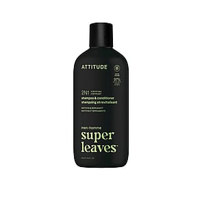 ATTITUDE Super Leaves Men 2-In-1 Fortifying  Shampoo & Conditioner Matcha & Bergamot 415ml