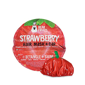 Bear Fruits Strawberry Detangle & Shine Hair Mask & Hair Cap 20ml