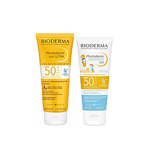 Bioderma Photoderm Lait Ultra Hydrating Lotion Sunscreen SPF50+ 200ml + Photoderm Pediatrics Milk SPF50+ 100ml