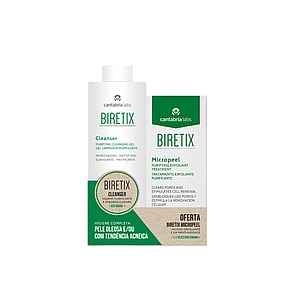 Biretix Cleanser Purifying Cleansing Gel 200ml + Micropeel Purifying Exfoliant Treatment 50ml