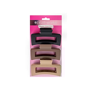 Brushworks Classic Claw Clips x3