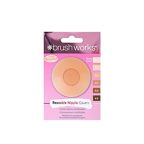 Brushworks Reusable Silicone Nipple Covers 3.0 Caramel x1 Pair