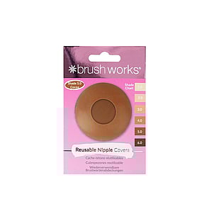 Brushworks Reusable Silicone Nipple Covers 5.0 Cocoa x1 Pair
