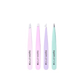Brushworks The Complete Combination Tweezer Set Pastel