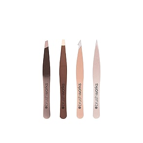 Brushworks The Complete HD Combination Tweezer Set Gold