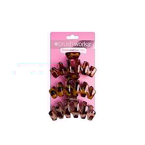 Brushworks Tortoiseshell Claw Clips x3