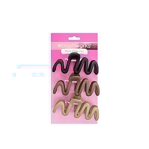 Brushworks Wave Claw Clips x3