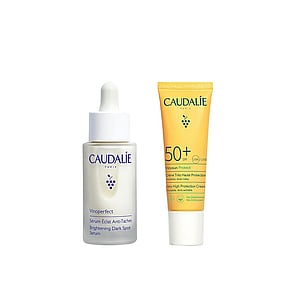 Caudalie Vinoperfect Brightening Dark Spot Serum 30ml + Caudalie Vinosun Protect High Protection Cream SPF50+ 25ml (1floz+0.8floz)