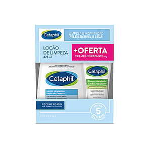 Cetaphil Gentle Skin Cleanser 473ml + Moisturizing Cream 85g (15.9 fl oz + 3 oz)