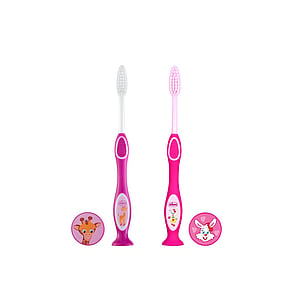 Chicco Milk Teeth Toothbrush 3-6 Years Pink/Purple x1