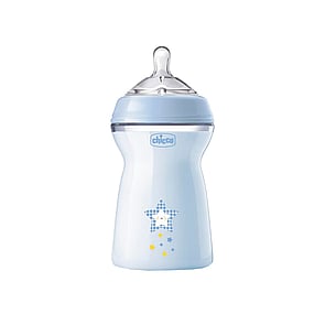 Chicco Natural Feeling Fast Flow BPA-Free Plastic Bottle 6m+ Blue 330ml
