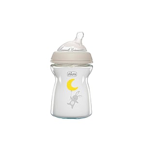 Chicco Natural Feeling Slow Flow Glass Bottle 0m+ Beige 250ml