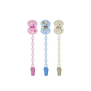 Chicco Pacifier Easy Clip 0m+ Pink/Blue/Green x1