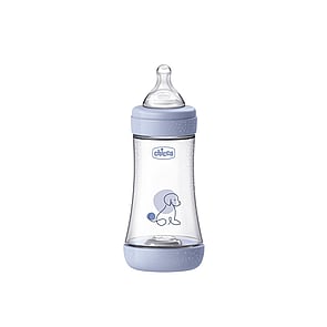 Chicco Perfect 5 Intui-Flow System Biberón de Plástico BPA-Free Flujo Medio 2m+ Azul 240ml
