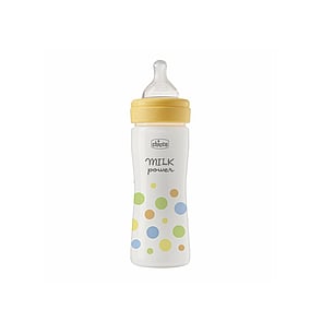 Chicco Perfect Easy Medium Flow BPA-Free Plastic Bottle 2m+ Yellow 250ml